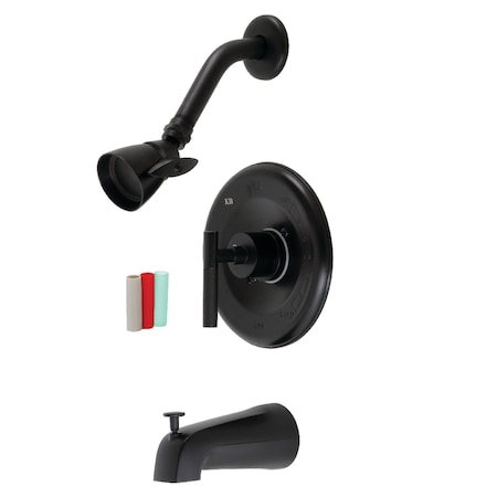 Kingston Brass KB6630CKL Single-Handle Tub and Shower Faucet, Matte Black KB6630CKL